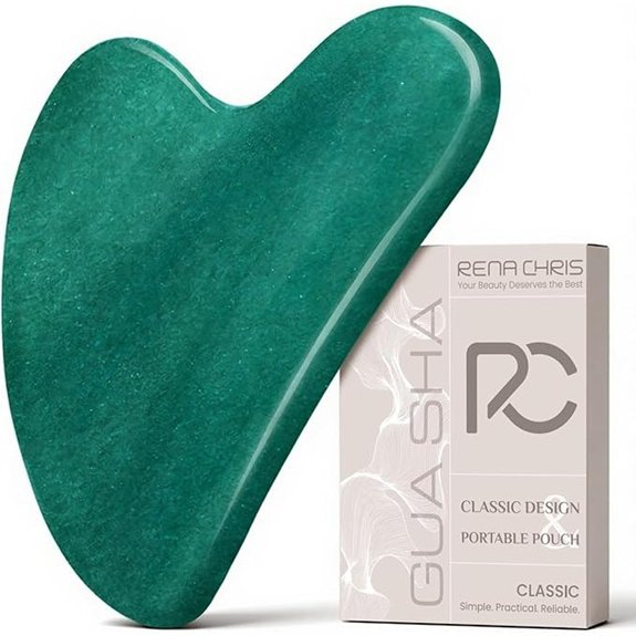 Rena Chris Jade Gua Sha Facial Tool (Green)