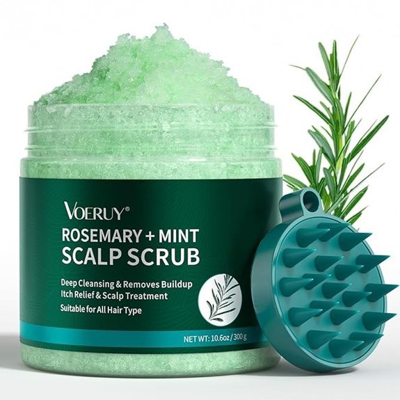 VOERUY Rosemary Scalp Scrub Shampoo with Massager