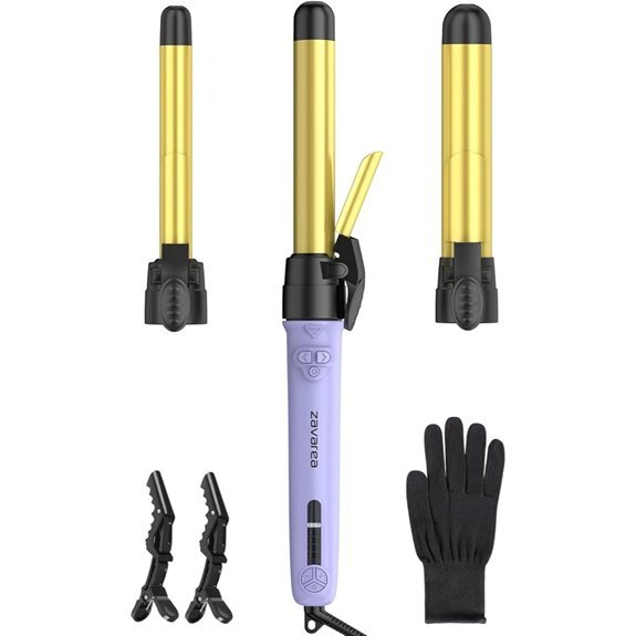 Rotating Automatic Curling Iron Set with 3 Ceramic Barrels