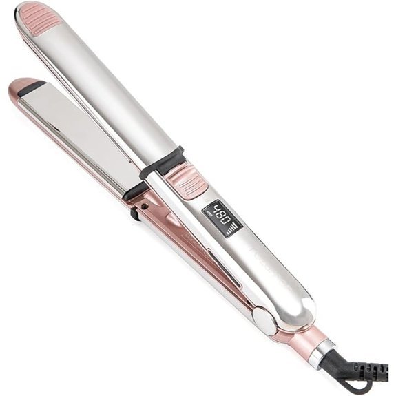 Rozamor 2-in-1 Titanium Ionic Flat Iron for All Hair Types