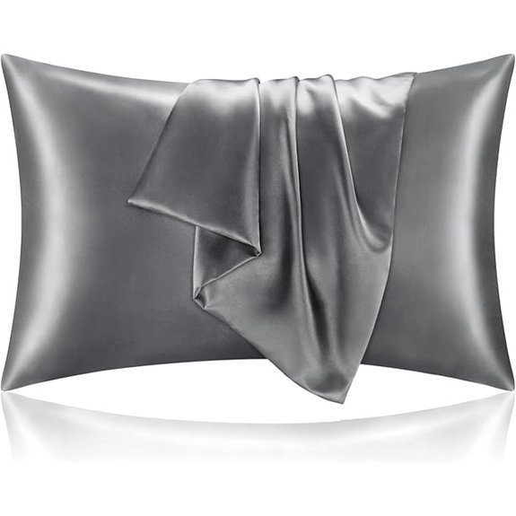 BEDELITE Satin Pillowcase 2-Pack (Queen Dark Grey)