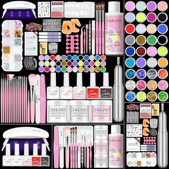 SAVILAND Acrylic Nail Kit with Drill & UV Light