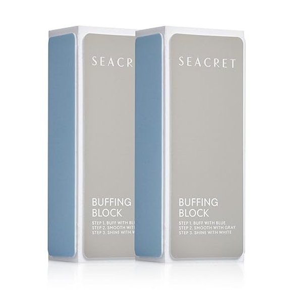 SEACRET 3-Way Nail Buffer Block (Pack of 2)