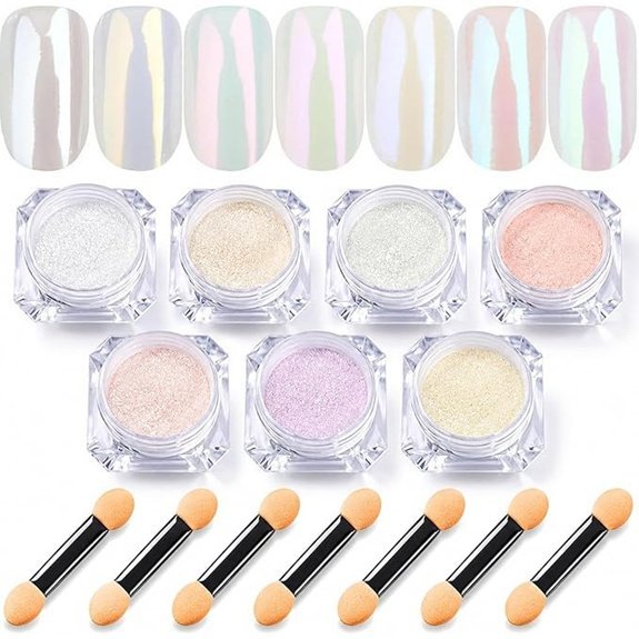 7 Colors Chrome Nail Powder Set for Nail Art