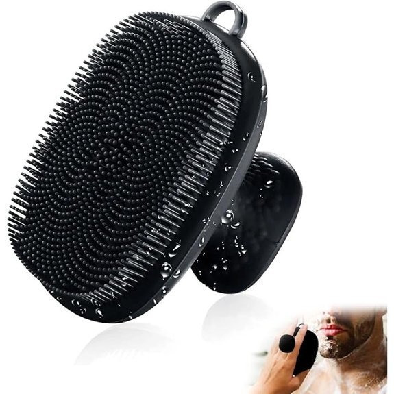 Silicone Face Scrubber for Men Black