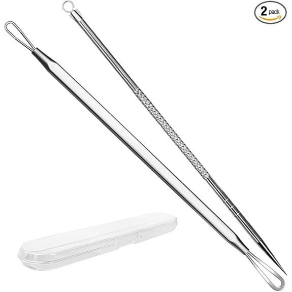 Stainless Steel Blackhead & Pimple Remover Tool Kit (2-Piece)