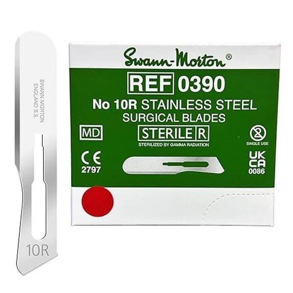 Swann Morton #10R Sterile Dermaplane Blades (100-Pack)