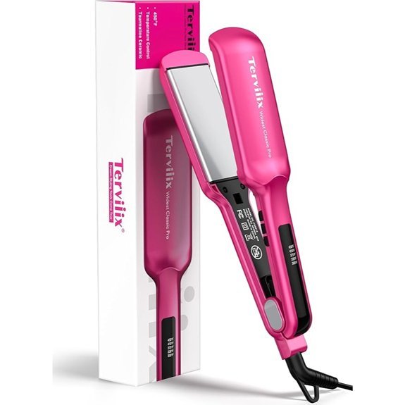 Terviiix 2 Extra Wide Flat Iron for Thick & Curly Hair