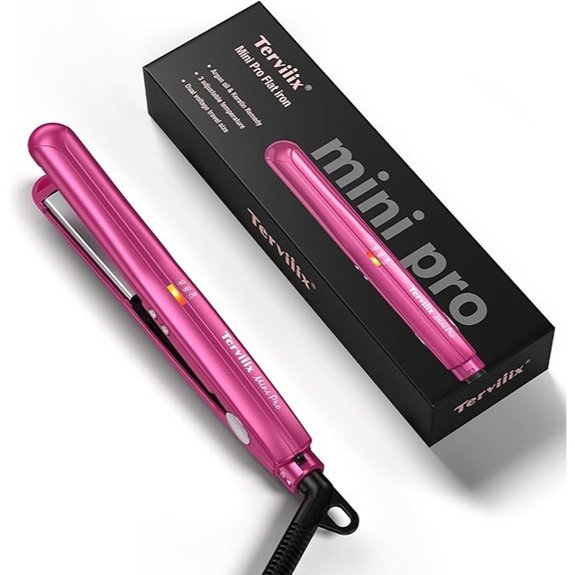 Terviiix Mini Flat Iron for Short Hair (Pink)