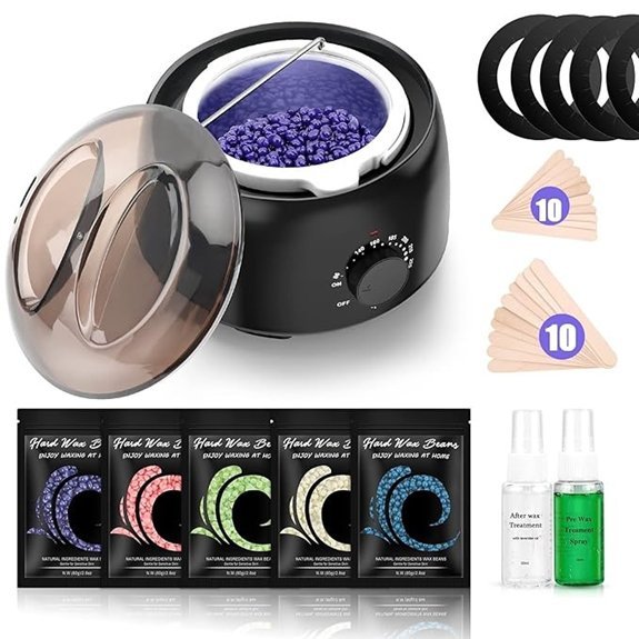 TIKESI Waxing Kit with Hard Wax Warmer and Beans