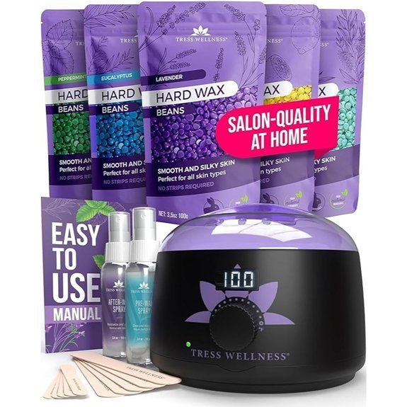 Tress Wellness Waxing Kit for Sensitive Skin (Digital Display)