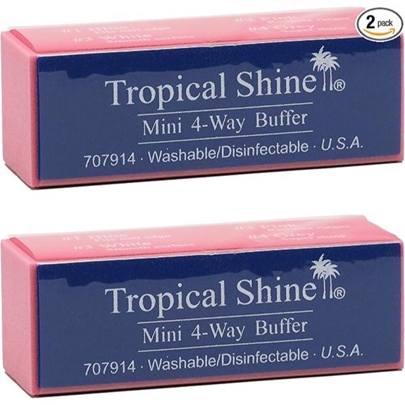 Tropical Shine Mini 4 Way Nail Buffer Block (2-Pack)