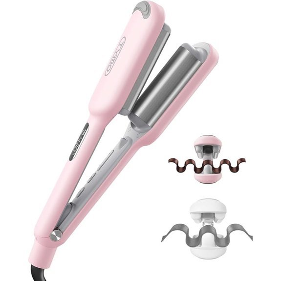 TYMO ROVY Beach Waves Curling Wand (1 Inch Pink)