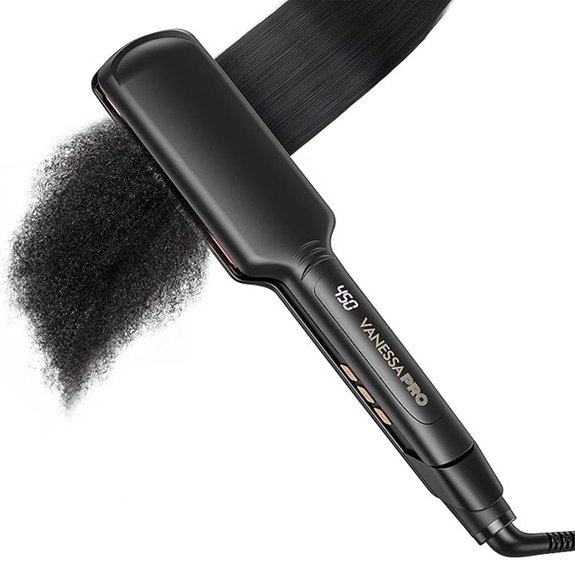 VANESSA PRO Titanium Flat Iron for Thick Hair (2-Inch)