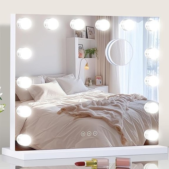 Vanity Mirror with Dimmable LED Lights (50x40cm)